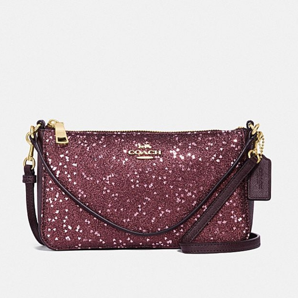 🍒NWT🍒 COACH HOLIDAY GLITTER SHOULDER BAG - Picture 2 of 8